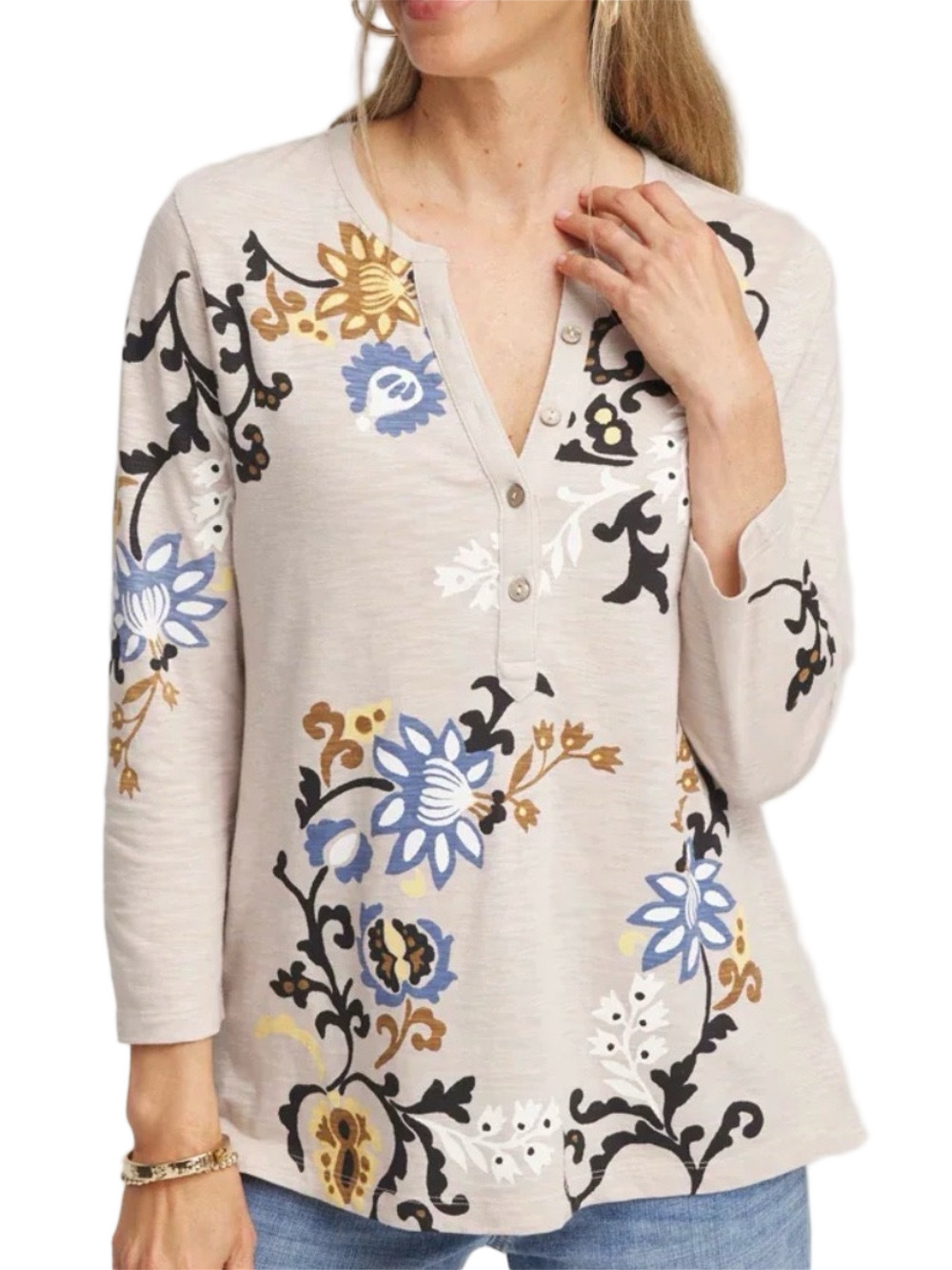 15. WOMENS CHICO’S 4/XXL DETAIL TOP